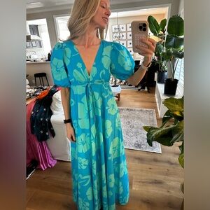 Staud Cotton Floral Maxi Dress